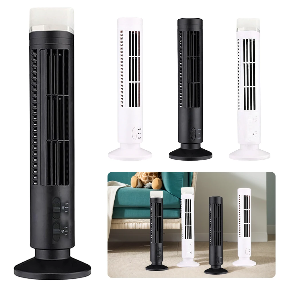 Mini Wind Turbine Vertical - LED Tower Fan Air Bladeless Cooling