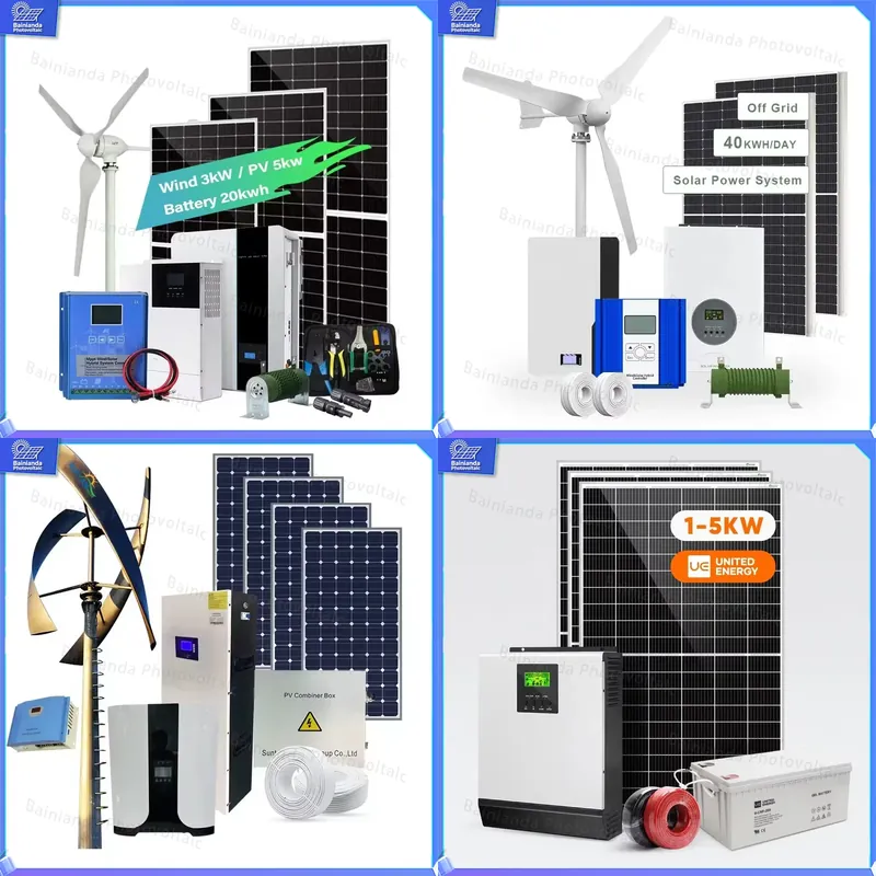 Wind Solar Hybrid Kit - 3KW Solar Wind Turbine Generator 5KW