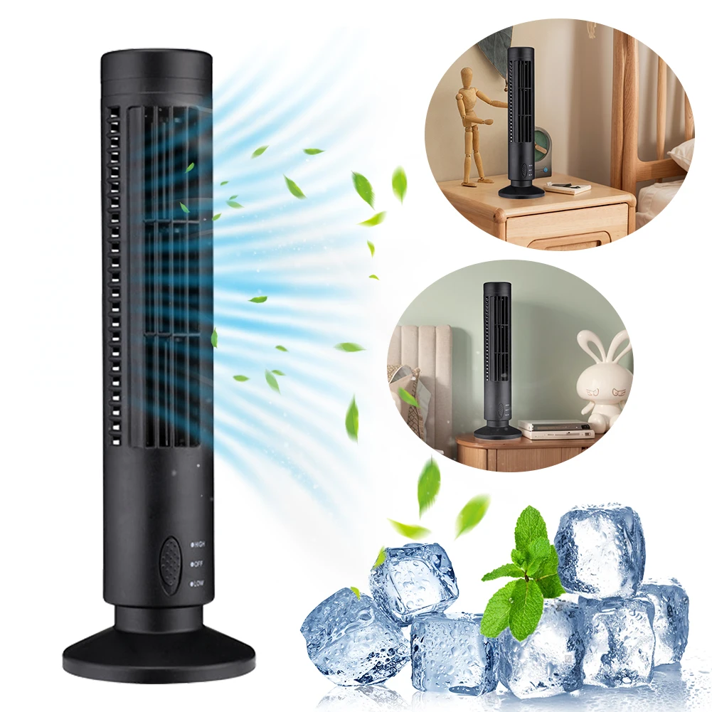LED Tower Fan Air Bladeless Co - Mini Wind Turbine Vertical recension och pris