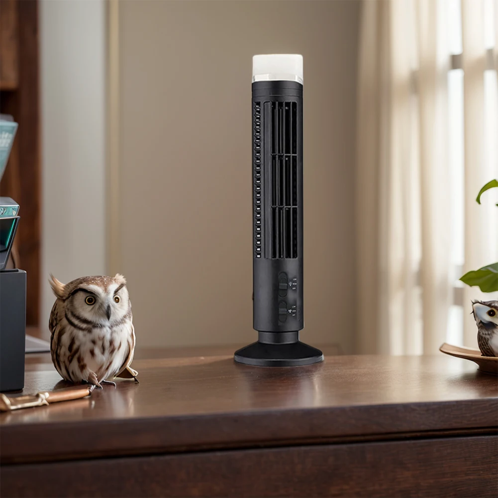 LED Tower Fan Air Bladeless Co - Mini Wind Turbine Vertical recension och pris