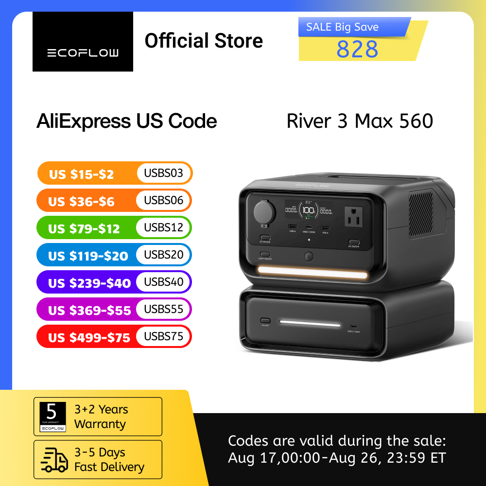 ECOFLOW River 3 Max 560 Portab - Lifepo4 Battery Pack recension och pris