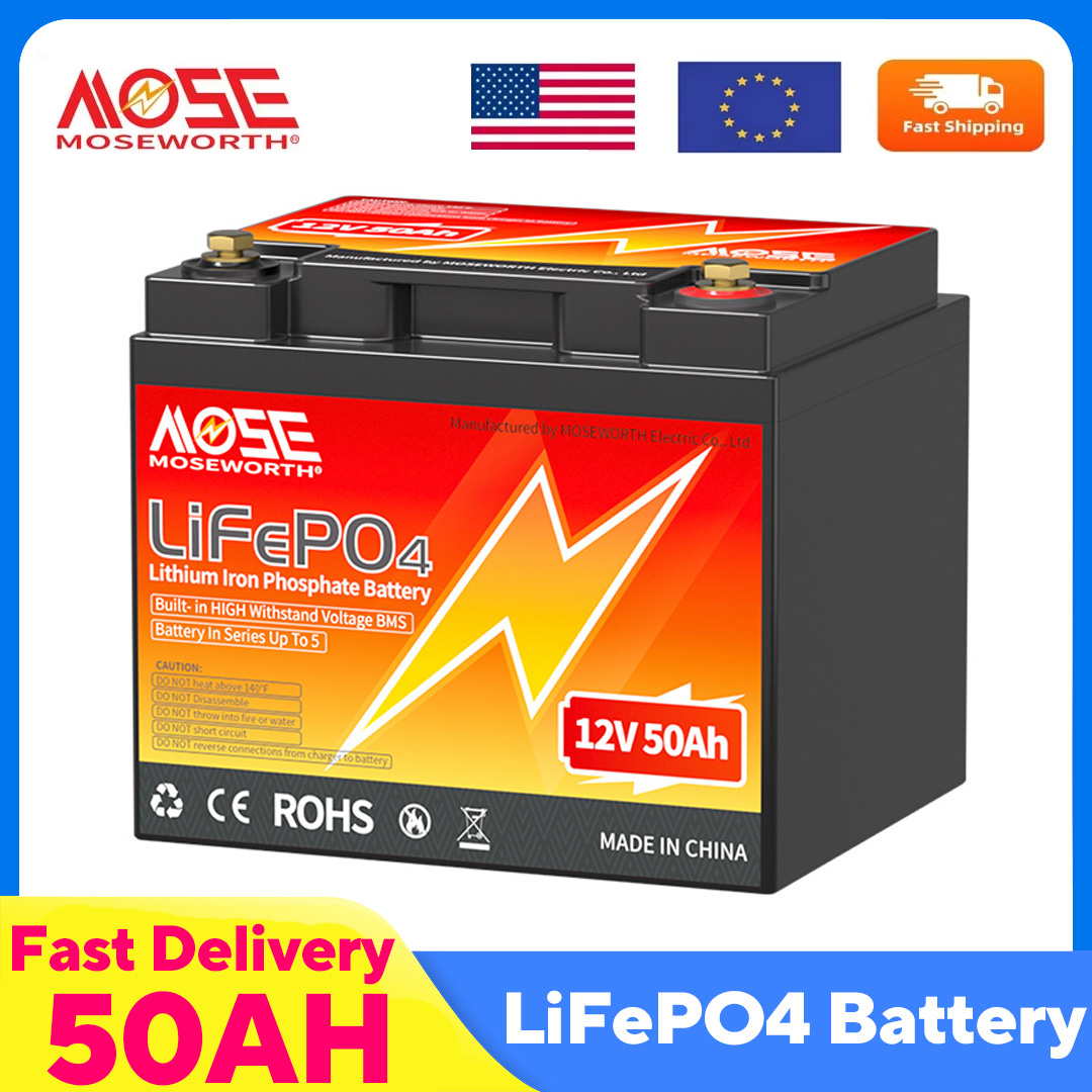 MOSEWORTH 12V 50Ah LiFePO4 Bat - Agm Deep Cycle Battery recension och pris