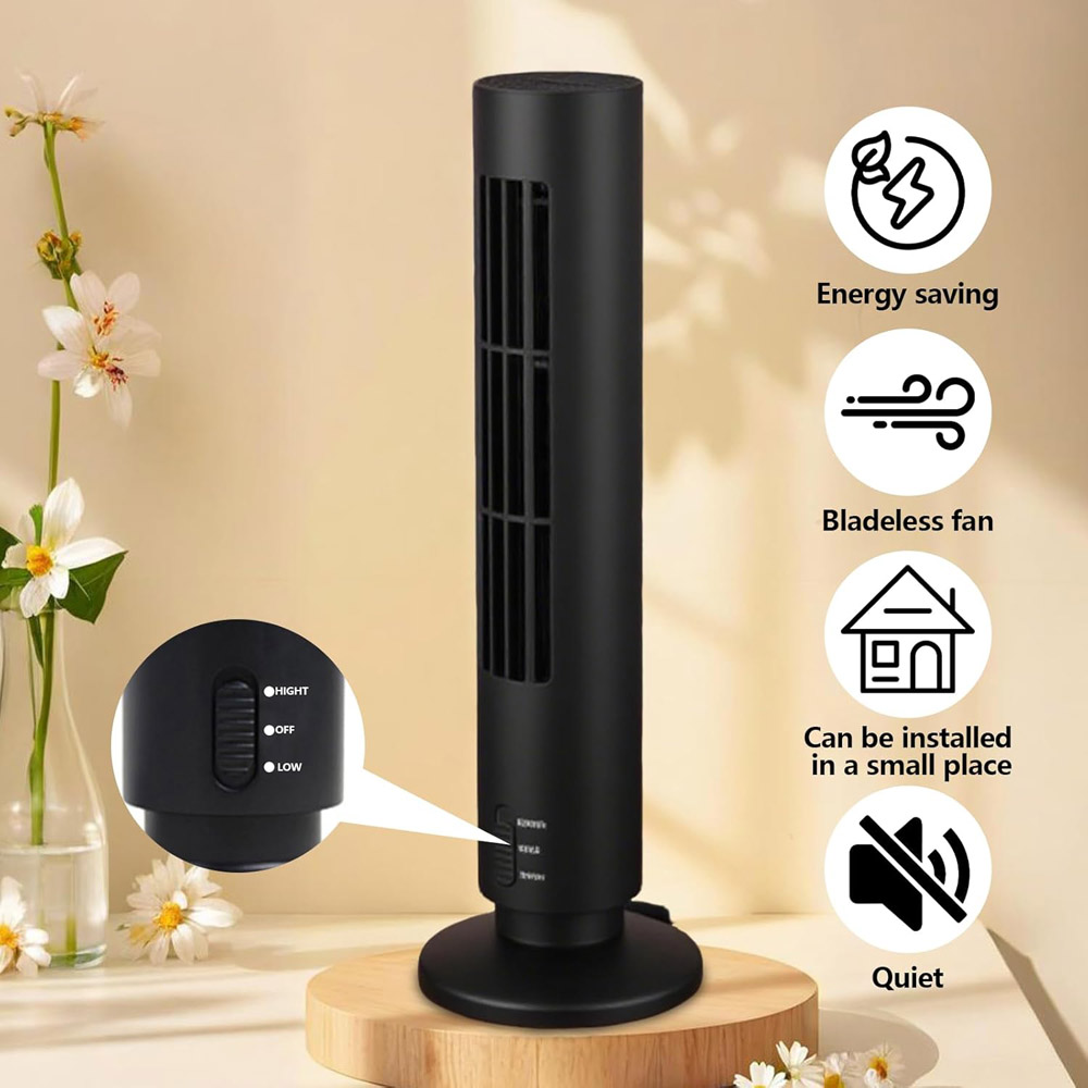 1Pcs Portable Air Cooler Verti - Mini Wind Turbine Vertical recension och pris