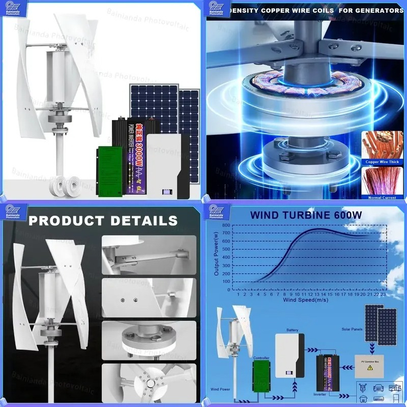 Vertical Wind Turbine Generato - Wind Solar Hybrid Kit recension och pris